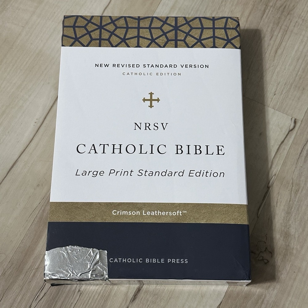 NRSV Catholic Bible Large Print Standard Edition - Crimson (Red) Leathersoft NEW